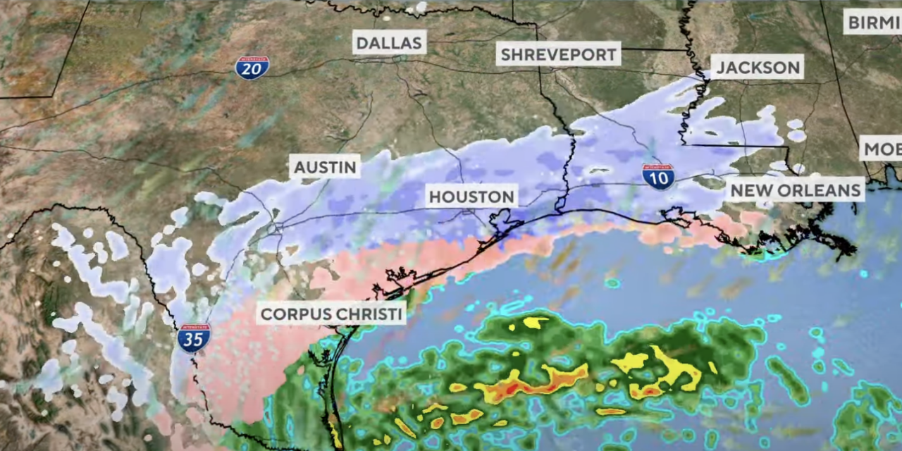 Millions across Gulf Coast states bracing for rare winter storm, facing gridlock and power outages